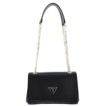 Guess Black PU Leather Shoulder Bag - Noelle, Female, Size: ONE SIZE
