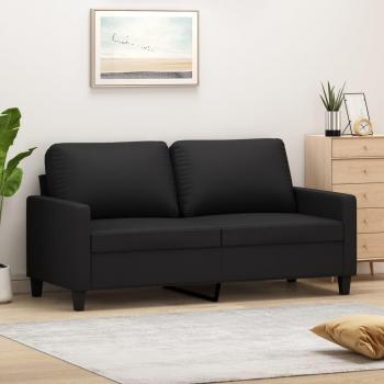 vidaXL 2-Seater Sofa Black 55.1 Faux Leather