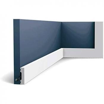 Perfil Multifuncional Orac Decor SX162 200x4x1 cm, Moldura Decorativa Clásica Blanca