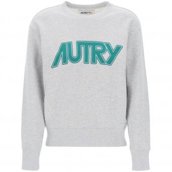 Autry Women's Sweatshirt with Maxi Logo Print - XS Grey