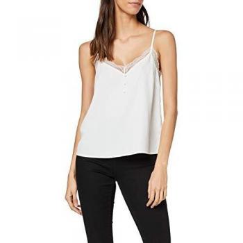 Naf Naf H-Top Camiseta sin Mangas, Marfil