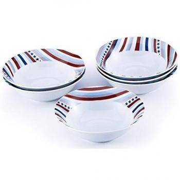 Renberg Starline Set de 6 bols de Porcelana, diámetro 14 cm, Color Blanco
