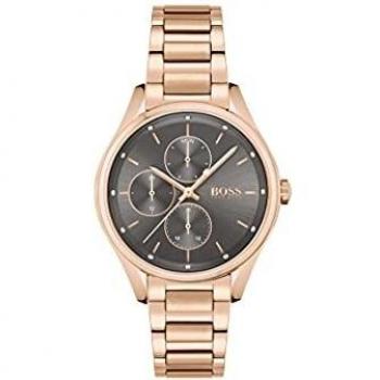Reloj de mujer BOSS Grand Course 1502603 - Multifunción, acero inoxidable rosa, 36mm