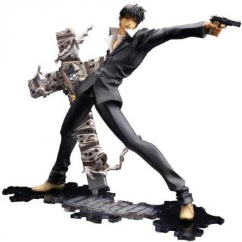 Figura Kotobukiya Trigun Badlands Rumble ARTFX J Nicholas D. Wolfwood 1/8 escala pintada de PVC con renovación del paquete y diseño basado en la película Trigun: Badlands Rumble, altura