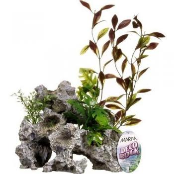Marina 12067 Ornamento Deco Rock con Plantas, L