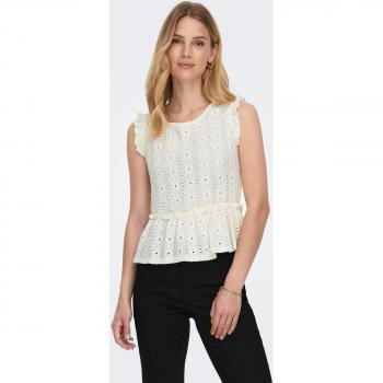 Top de mujer sin mangas con detalle calado jdy