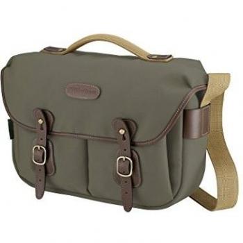 Bolsa de Cámara Billingham Hadley Pro - Sage FibreNyte con Detalles en Cuero Chocolate