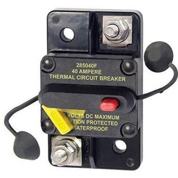 Blue Sea 285 Series 40 Amp Surface Mount DC Circuit Breaker with Terminal Screw