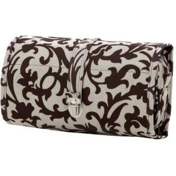 Reisenthel Wrapcosmetic, Bolsa de Aseo, Estuche para Cosméticos, Colgable, baroque sand / beige y negro estampado, WB6001