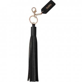 TOTTO Llavero Ishana-N01 de color negro con flecos