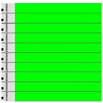 Tyvek Wristbands, Neon, Green,