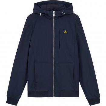 Lyle & Scott Men's Hooded Softshell Jacket in Navy - Size Medium