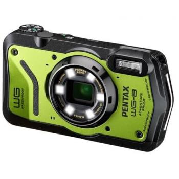 Cámara Compacta Pentax WG-8 Verde Digital 16 MP con pantalla LCD de 2.7, resistencia al agua hasta 14 metros, a prueba de golpes desde 2 metros, a prueba de congelación hasta -10°C,