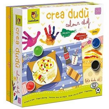 Ludattica- CREA dudú Colour Chef Set Pintura Dedos, Multicolor