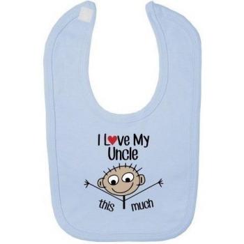 FLOSO - Babero con velcro Modelo I Love My Uncle para bebés unisex niños niñas