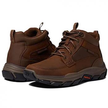 Skechers Men's Respected Boswell Brown Lace-Up Walking Boots