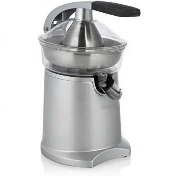 Princess 201861 Exprimidor de cítricos Saloon Juicer Pro · 300 W ·, 2 filtros para pulpa de acero inoxidable, Tapa transparente antipolvo, Estructura de aluminio fundido.