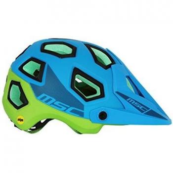 MSC Bikes MIPS Enduro Casco, Azul/Verde, M/L