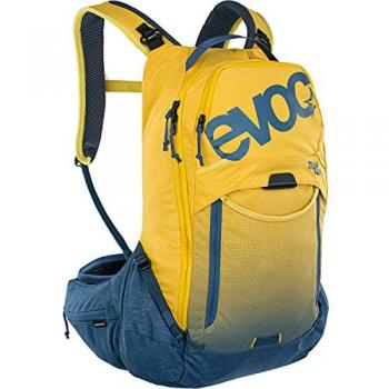 Mochila Evoc Trail Pro 16L - Protección ligera para bicicleta, color amarillo/azul, tamaño S-M