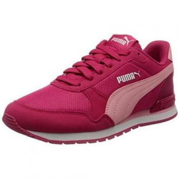 PUMA Unisex Kids ST Runner v2 Mesh JR Sneakers, BRIGHT ROSE-Peony-Puma White, 3 UK