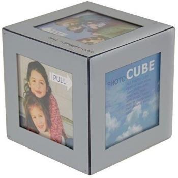 Impacto Paris 31316-Cubo para 6 fotos metal, 9,3 x 9,3 x 9,3 cm