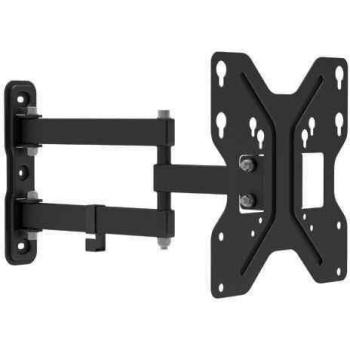 Soporte de pared orientable para TV/monitor de 23 a 42 pulgadas, hasta 30 kg, VESA 75x75 a 200x200, color negro