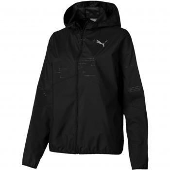 PUMA Ignite Hooded Wind Jacket Chaqueta, Mujer, Black, M