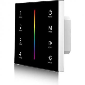 Controlador LED RGB Táctil Montaje en Pared 86mm con Atenuador DC12V-24V T3-1B