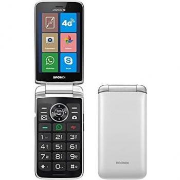 Teléfono Brondi Boss 4G Blanco Dual SIM con WhatsApp y Pantalla de 3.5