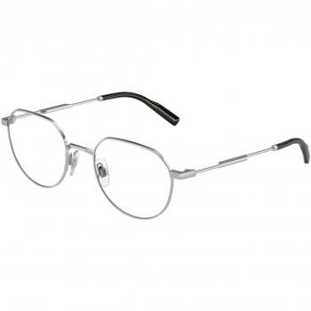 Dolce & Gabbana Gafas Graduadas DG 1349 05, montura de gafas para hombre y mujer, ajuste asiático, color plateado, lentes recetados