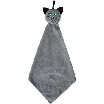 Vigar Felix Paño de Cocina, Material: 80% Polyester, 20% Polyamide, Gris y Negro, Dimensiones: 38 x 38 x 0.4 cm