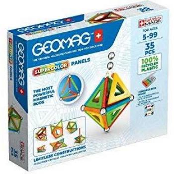 Geomag Construcción Magnéticos, Color Azul, Verde, Amarillo, Naranja, Rojo