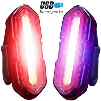 [2 Paquetes] Dohomai Luz LED Trasera de Bicicleta, Luz Roja y Azul de Advertencia, Luz para la Seguridad del Ciclismo, 5 Modos de Brillo, USB Recargable, Impermeable de IPX4, para la Seguridad de los Ciclista, Casco de Bicicleta de Montaña