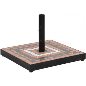 Base de sombrilla cuadrada terracota y blanca 12 kg