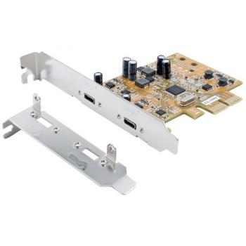 Tarjeta PCIe x2 USB 3.1 de 2 Puertos con 2 Conectores Type-C EXSYS EX-12003