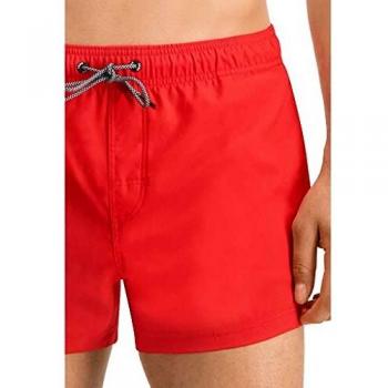 PUMA Men Short Length Swim Shorts Bañador, Rojo