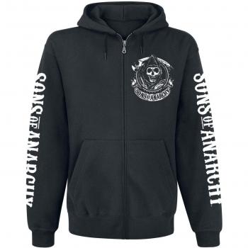 Sons of Anarchy Charming California Hombre Capucha con Cremallera Negro XL