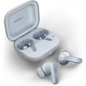 Auriculares Inalámbricos Motorola Moto Buds Illusion Blue con Cancelación de Ruido y Estuche de Carga Azul Claro