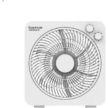Ventilador de Sobremesa Taurus TROPICANO Blanco 35 W, Ventilador de pie TAURUS Box Fan Tropicano, 35 V, 3 velocidades, Blanco, TAURUS TROPICANO 3V