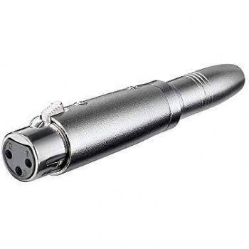 Adaptador XLR a Jack 6.35mm Hembra a Hembra Mono Gris