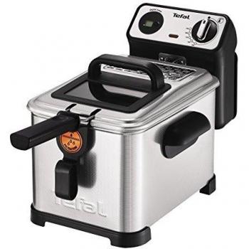 Tefal Filtra FR511170 - Pro Premium, Freidora Semiprofesional, 3 Litros de Capacidad, Temporizador Digital, Desmontable y Compatible con Lavavajillas, 2400 W, Acero Inoxidable, Gris