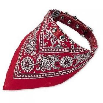 Collar para perro Nobby con bandana roja y luz LED, 45 cm