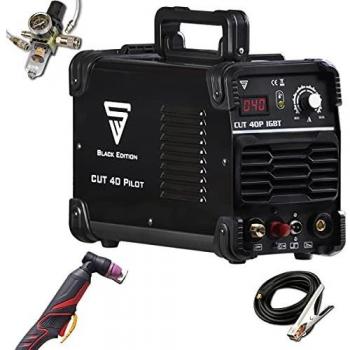STAHLWERK CUT 40 P IGBT Cortador de plasma de 40 A, cortes hasta 10 mm, adecuado para chapas pintadas y oxidadas, 7 años de garantía