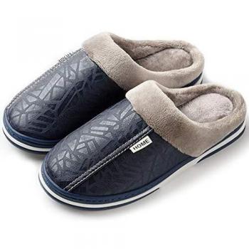 Hsyooes Zapatillas Mujer Invierno Hombre Resistente al Agua Interior Casa Caliente Slippers Suave Algodón Zapatilla Pareja Zapatos