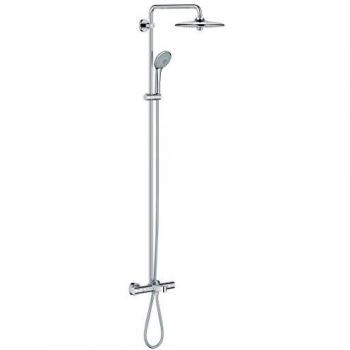 Grohe Euphoria 260 - Sistema de bañera y ducha con termostato, alcachofa SmartControl de 260 mm con tres chorros y solución de ahorro de agua y teleducha de 110 mm con tres chorros