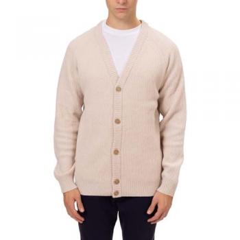 Timberland Unisex Phillips Brook Beige Raglan Sleeve Cardigan, Size M