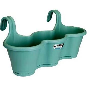 Elho Corsica Easy Hanger Trio - Jardinera - Mint - Exterior & Balcón - L 27.1 x A 53.5 x A25.9 cm