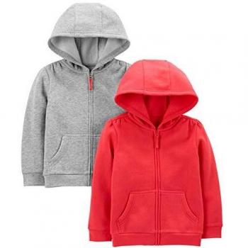 Simple Joys by Carter's - Sudadera con capucha - para niña multicolor Pink/Gray 2T