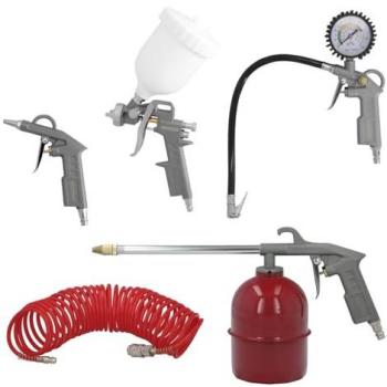 Kit de Accesorios para Compresor de Aire Comprimido 5 Piezas con Conexión Rápida