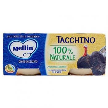 Mellin Omogeneizzato Di Tacchino Dal 4 al 36 Mese, 2 X 80g